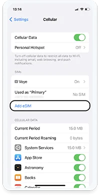 Add eSIM